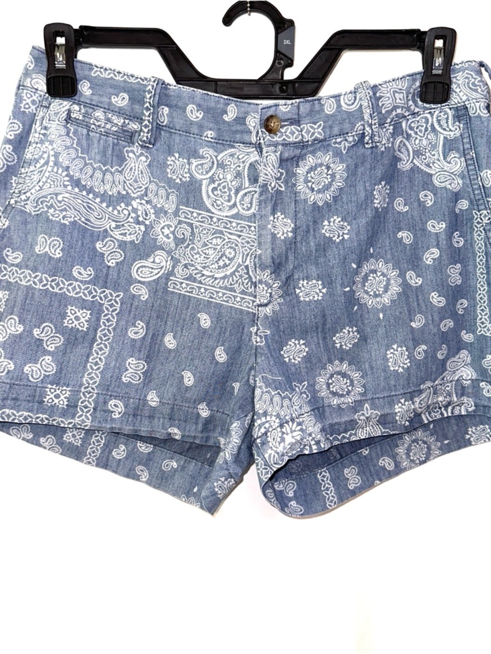 Polo Ralph Lauren Women’s Size 8 Chambray Shorts 3” Inseam Paisley Pattern